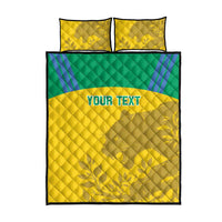 Custom Gabon Football Quilt Bed Set Allez Les Pantheres - Wonder Print Shop