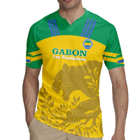 Custom Gabon Football Rugby Jersey Allez Les Pantheres - Wonder Print Shop