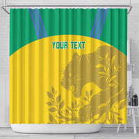 Custom Gabon Football Shower Curtain Allez Les Pantheres