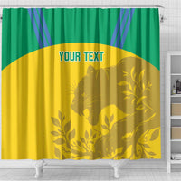 Custom Gabon Football Shower Curtain Allez Les Pantheres