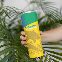 Personalized Gabon Football Skinny Tumbler Allez Les Pantheres - Wonder Print Shop