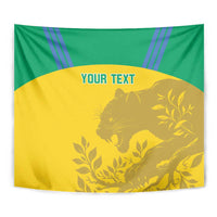 Custom Gabon Football Tapestry Allez Les Pantheres - Wonder Print Shop