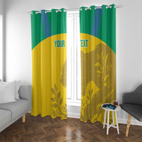 Custom Gabon Football Window Curtain Allez Les Pantheres - Wonder Print Shop