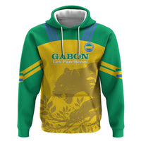 Custom Gabon Football Zip Hoodie Allez Les Pantheres - Wonder Print Shop