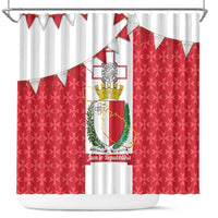Malta Republic Day Shower Curtain Jum ir-Repubblika Maltese Cross - Wonder Print Shop