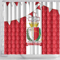 Malta Republic Day Shower Curtain Jum ir-Repubblika Maltese Cross - Wonder Print Shop
