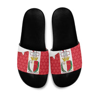 Malta Republic Day Slide Sandals Jum ir-Repubblika Maltese Cross - Wonder Print Shop