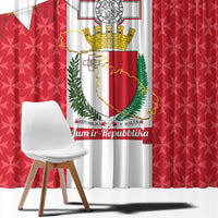 Malta Republic Day Window Curtain Jum ir-Repubblika Maltese Cross - Wonder Print Shop
