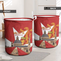 Valletta Malta Laundry Basket Maltese Cross Citta Umilissima - Wonder Print Shop