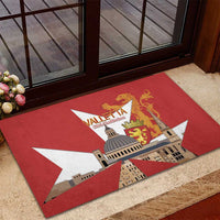 Valletta Malta Rubber Doormat Maltese Cross Citta Umilissima - Wonder Print Shop