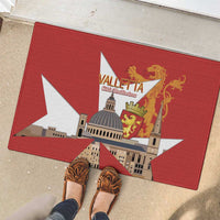 Valletta Malta Rubber Doormat Maltese Cross Citta Umilissima - Wonder Print Shop