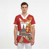 Valletta Malta Scrub Top Maltese Cross Citta Umilissima - Wonder Print Shop