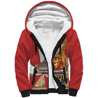 Valletta Malta Sherpa Hoodie Maltese Cross Citta Umilissima - Wonder Print Shop