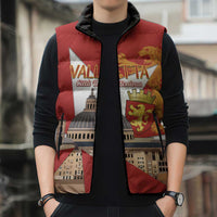 Valletta Malta Sleeveless Puffer Jacket Maltese Cross Citta Umilissima - Wonder Print Shop