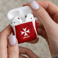Malta Football Custom AirPods Case Come One Reds - Wonder Print Shop