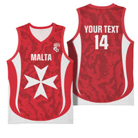Malta Football Custom Basketball Jersey Come One Reds - Wonder Print Shop