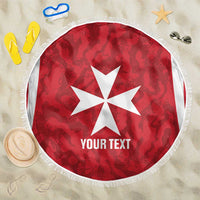 Malta Football Custom Beach Blanket Come One Reds - Wonder Print Shop