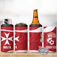 Malta Football Custom 4 in 1 Can Cooler Tumbler Come One Reds - Wonder Print Shop
