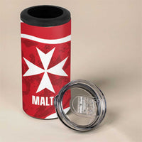 Malta Football Custom 4 in 1 Can Cooler Tumbler Come One Reds - Wonder Print Shop