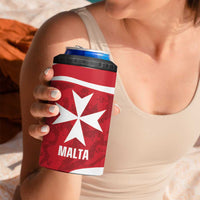 Malta Football Custom 4 in 1 Can Cooler Tumbler Come One Reds - Wonder Print Shop