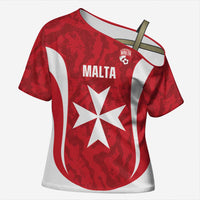 Malta Football Custom Cross Shoulder Shirt Come One Reds - Wonder Print Shop