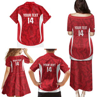 Malta Football Custom Family Matching Puletasi and Hawaiian Shirt Come One Reds - Wonder Print Shop