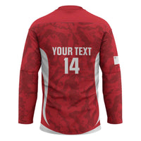Malta Football Custom Hockey Jersey Come One Reds - Wonder Print Shop