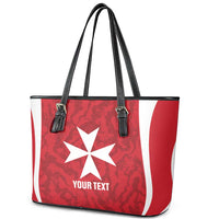Malta Football Custom Leather Tote Bag Come One Reds - Wonder Print Shop