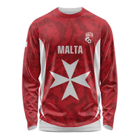 Malta Football Custom Long Sleeve Shirt Come One Reds - Wonder Print Shop
