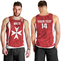Malta Football Custom Men Tank Top Come One Reds - Wonder Print Shop
