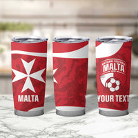 Malta Football Custom Tumbler Cup Come One Reds - Wonder Print Shop