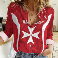 Malta Football Custom Women Casual Shirt Come One Reds - Wonder Print Shop