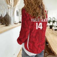 Malta Football Custom Women Casual Shirt Come One Reds - Wonder Print Shop