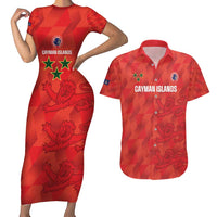 Custom Cayman Islands Football Couples Matching Short Sleeve Bodycon Dress and Hawaiian Shirt 2025 Go Champions