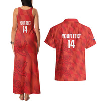 Custom Cayman Islands Football Couples Matching Tank Maxi Dress and Hawaiian Shirt 2025 Go Champions