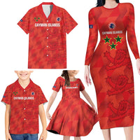 Custom Cayman Islands Football Family Matching Long Sleeve Bodycon Dress and Hawaiian Shirt 2025 Go Champions - Wonder Print Shop