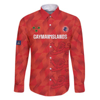 Custom Cayman Islands Football Family Matching Off The Shoulder Long Sleeve Dress and Hawaiian Shirt 2025 Go Champions