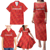 Custom Cayman Islands Football Family Matching Puletasi and Hawaiian Shirt 2025 Go Champions