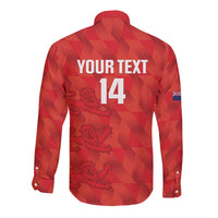 Custom Cayman Islands Football Long Sleeve Button Shirt 2025 Go Champions