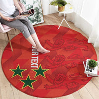 Custom Cayman Islands Football Round Carpet 2025 Go Champions - Wonder Print Shop