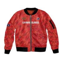 Custom Cayman Islands Football Sleeve Zip Bomber Jacket 2025 Go Champions - Wonder Print Shop
