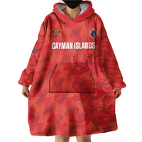 Custom Cayman Islands Football Wearable Blanket Hoodie 2025 Go Champions - Wonder Print Shop