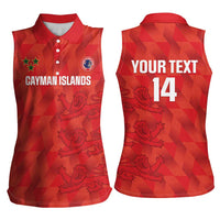 Custom Cayman Islands Football Women Sleeveless Polo Shirt 2025 Go Champions - Wonder Print Shop