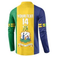 Custom Saint Vincent and the Grenadines Football Button Sweatshirt Go Champions Vincy Heat - Wonder Print Shop