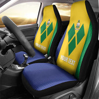 Custom Saint Vincent and the Grenadines Football Car Seat Cover Go Champions Vincy Heat - Wonder Print Shop