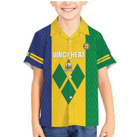 Custom Saint Vincent and the Grenadines Football Family Matching Mermaid Dress and Hawaiian Shirt Go Champions Vincy Heat - Wonder Print Shop