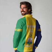 Custom Saint Vincent and the Grenadines Football Long Sleeve Polo Shirt Go Champions Vincy Heat - Wonder Print Shop