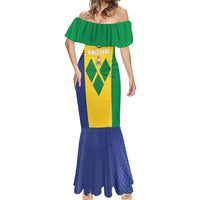 Custom Saint Vincent and the Grenadines Football Mermaid Dress Go Champions Vincy Heat - Wonder Print Shop