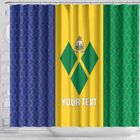 Custom Saint Vincent and the Grenadines Football Shower Curtain Go Champions Vincy Heat - Wonder Print Shop