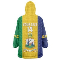 Custom Saint Vincent and the Grenadines Football Wearable Blanket Hoodie Go Champions Vincy Heat - Wonder Print Shop